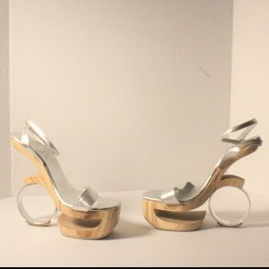 David & Saul hand carved wooden statement sandals